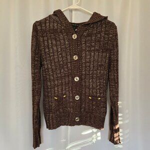 Brown hooded sweater